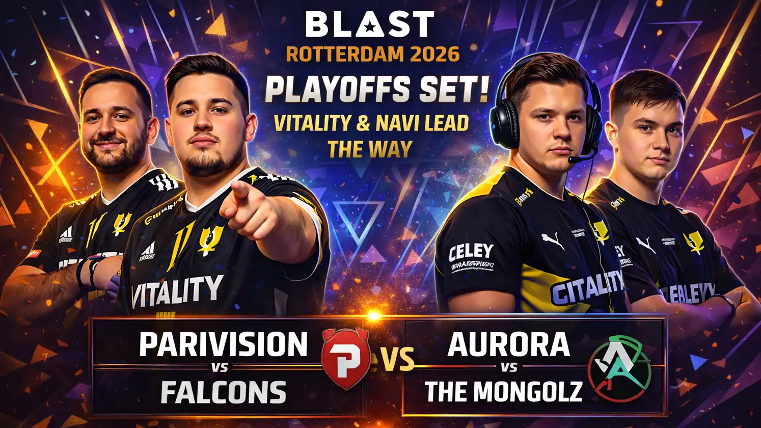 BLAST Open Rotterdam 2026 Playoffs Set: Vitality and NAVI Lead the Charge to the Arena Stage